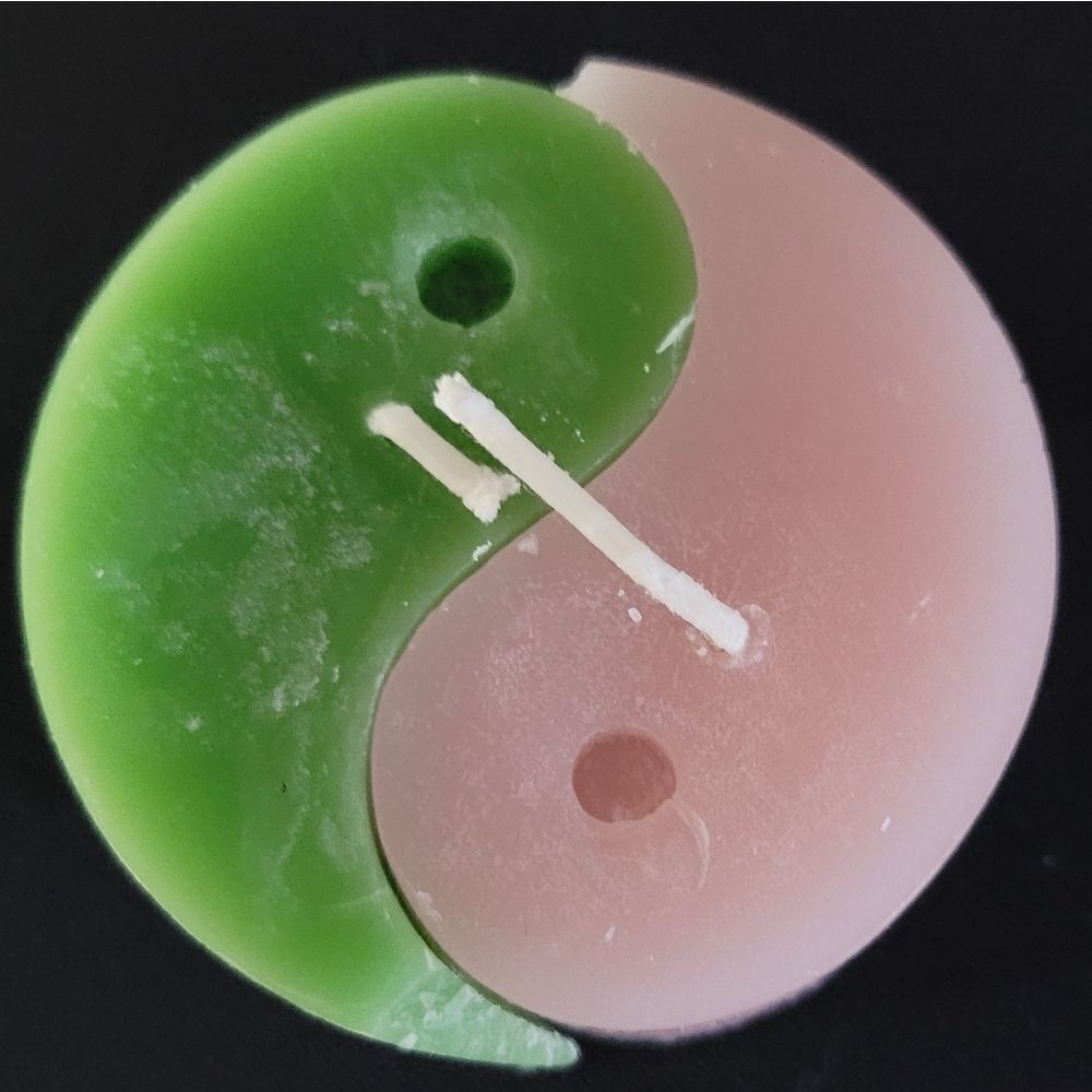 Handmade Ying Yang 2piece candles